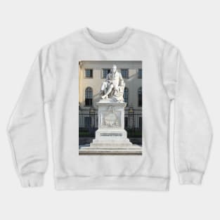 Humboldt University, Monument Wilhelm von Humboldt, Unter den Linden, Berlin, Germany Crewneck Sweatshirt